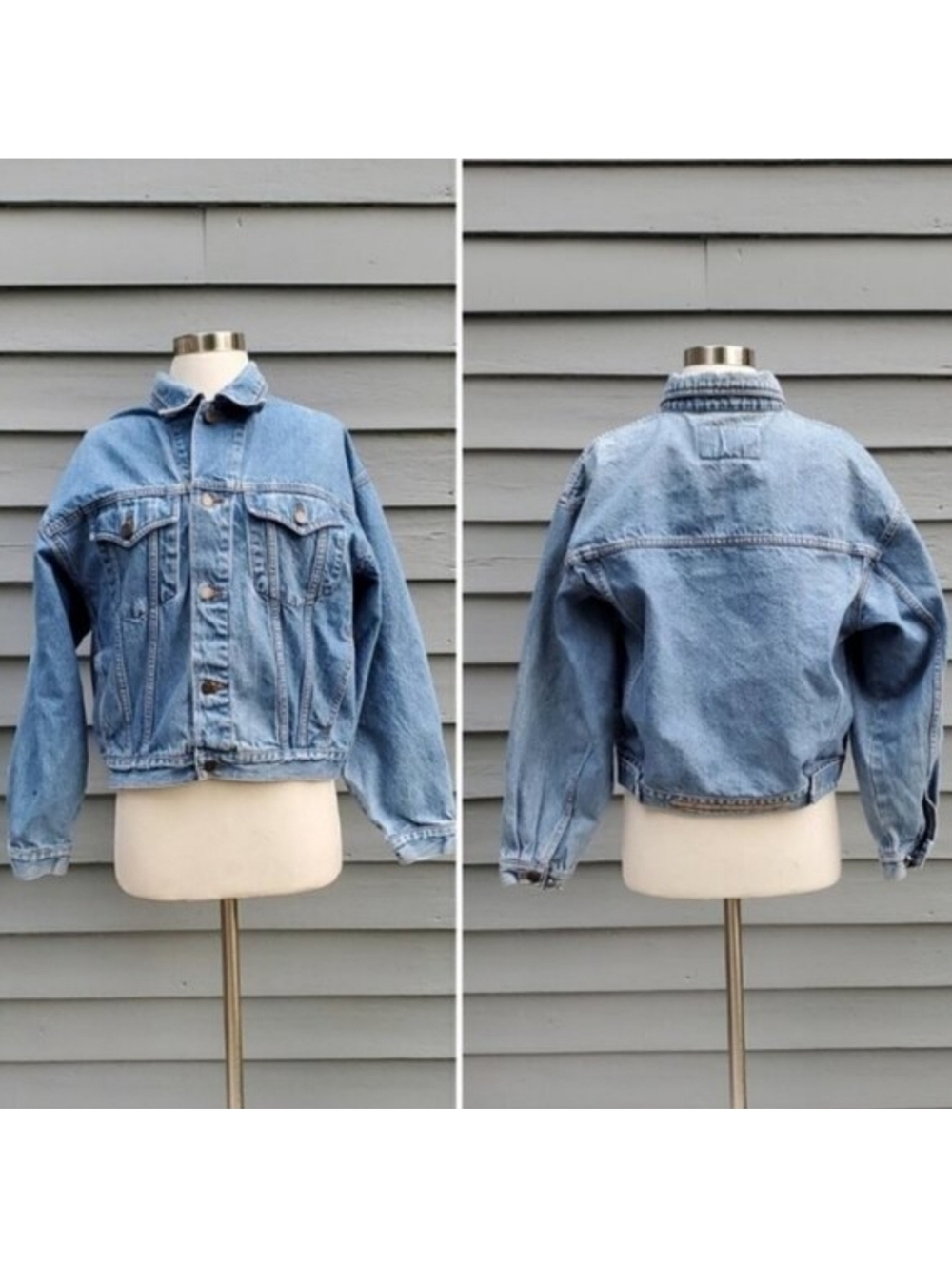 Vintage 90s y2k Limited Jeans Blue‎ Jean Cotton Denim Classic Trucker Jacket Md